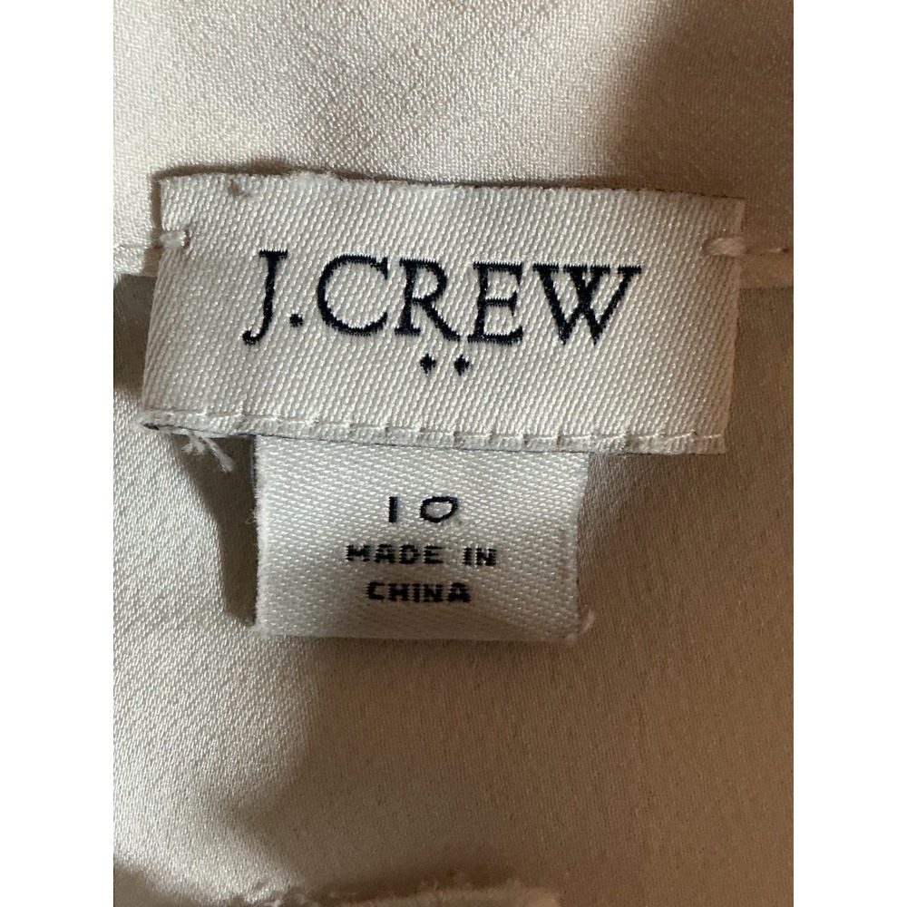 J.Crew Womens White Ruffle Neck Sleeveless Blouse Pleated Bib Top Size 10 - Picture 5 of 7